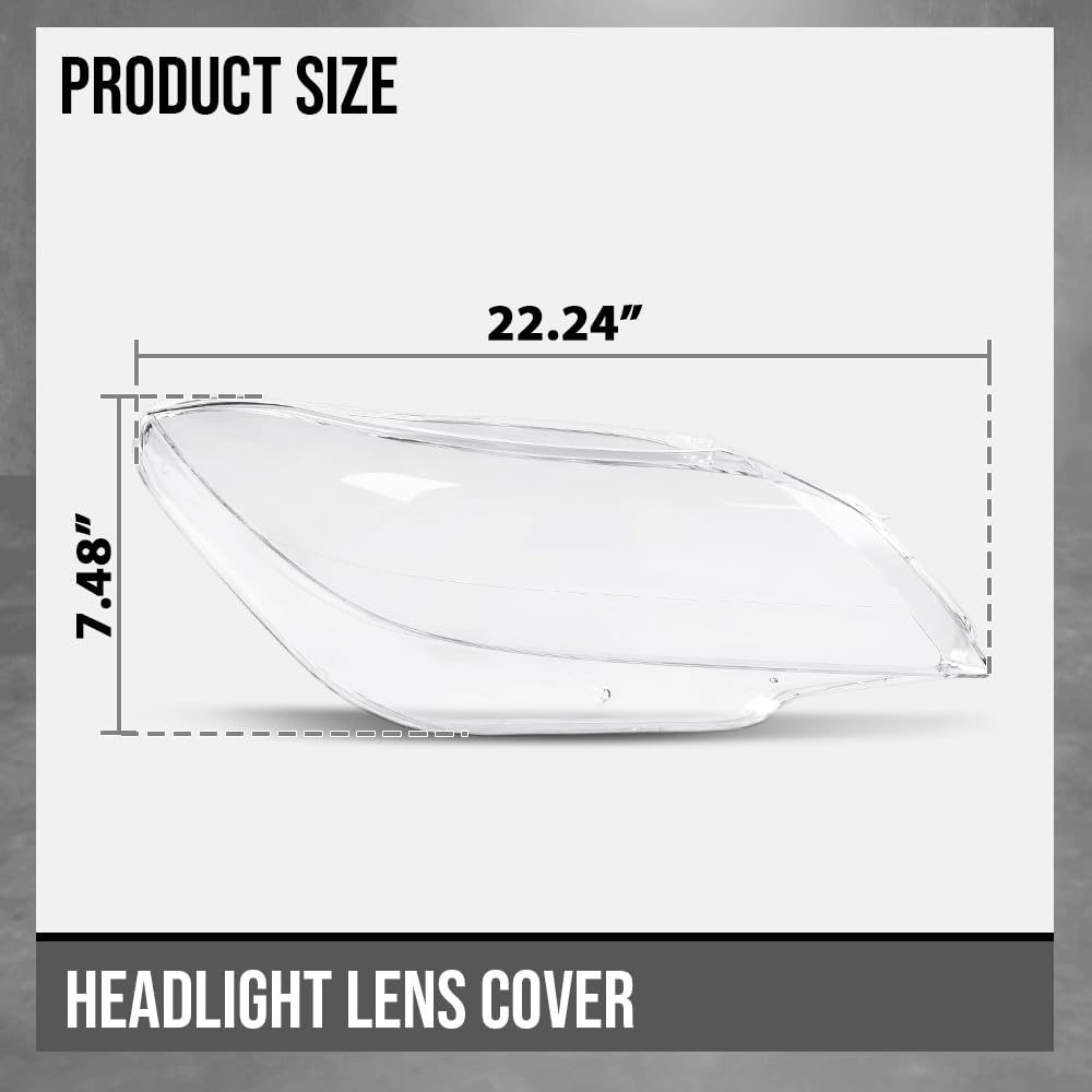 G-PLUS Headlight Lens Cover Compatible with BMW Z4 E89 2009-2016 Left & Right Pair Front Headlamp Lens Cover Clear