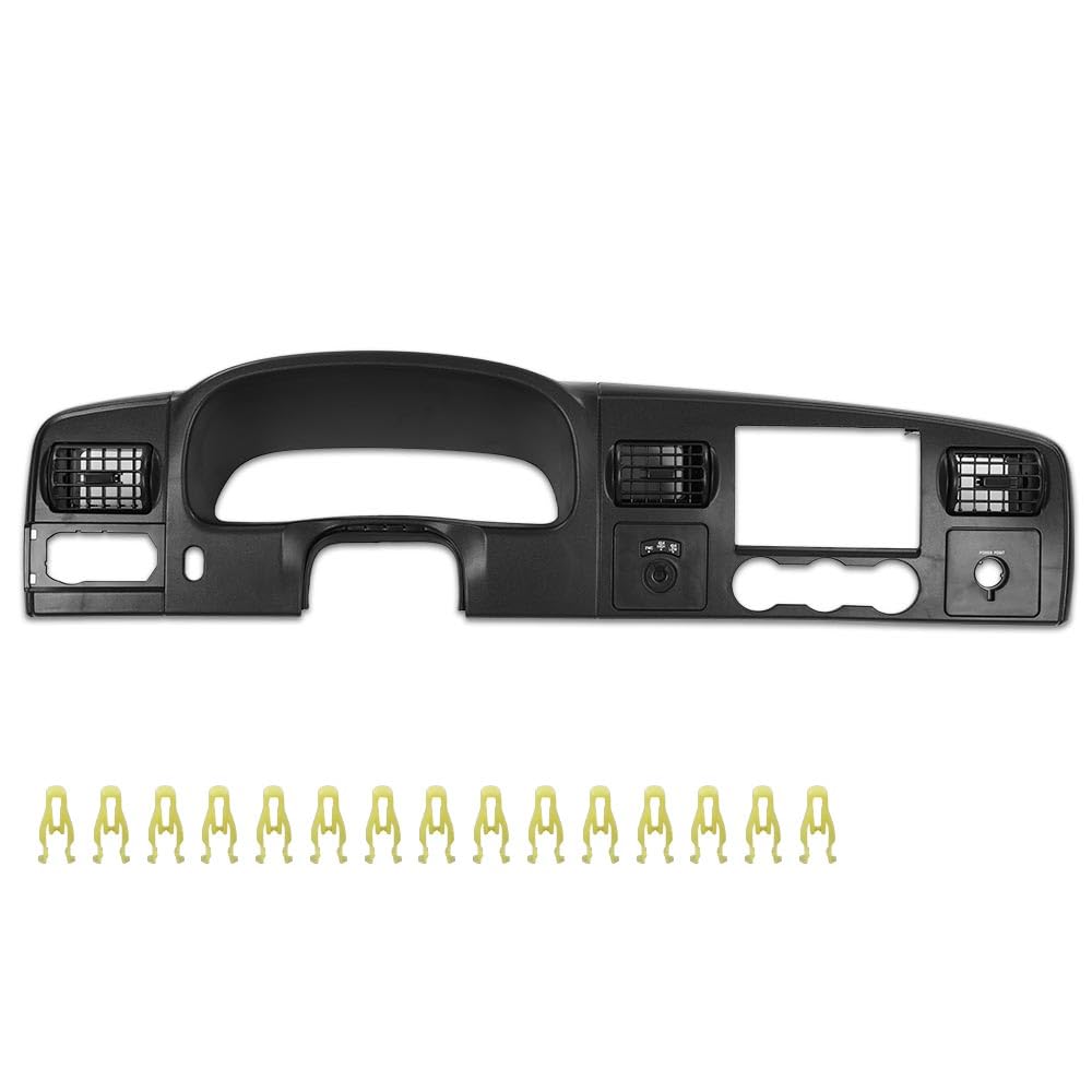 G-PLUS Dash Bezel Dashboard Surround Trim Panel Compatible with Ford F250 F350 Super Duty 2005 2006 2007 Black Dash Cover