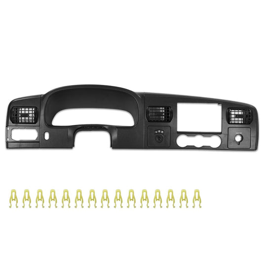 G-PLUS Dash Bezel Dashboard Surround Trim Panel Compatible with Ford F250 F350 Super Duty 2005 2006 2007 Black Dash Cover