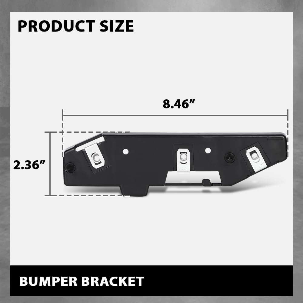 G-PLUS Front Left Side Bumper Bracket Retainer Compatible with Ford Edge (submodel: SE, SEL, Sport, Titanium) 2015-2018 FT4Z17C947B, FO1032108 Black