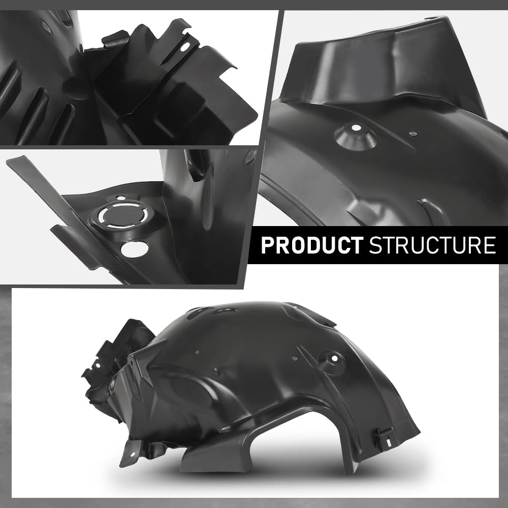 G-PLUS Fender Liner Front Passenger Side Compatible with Benz C250 C300 C350 Sport 4Matic, Base Luxury 2012-2014 2046905930