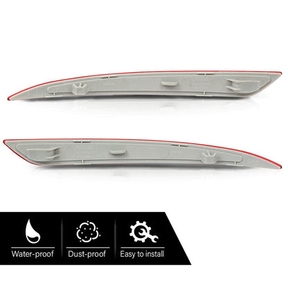 G-PLUS Bumper Reflector Set Compatible with 2013-2016 Ford Fusion Rear Left & Right 2Pc DS7Z13A565A, FO1185103, DS7Z13A565B, FO1184103