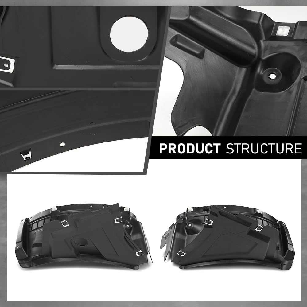 G-PLUS Front Left+Right Side Fender Liners Compatible with Audi A6 S6 2016-2018 4G0853888J, 4G0853887J