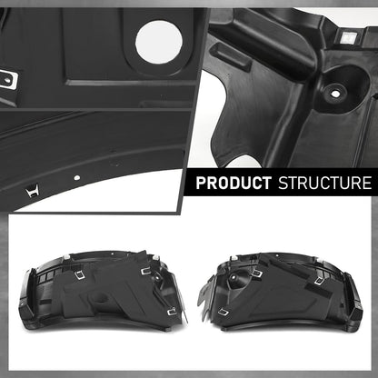 G-PLUS Front Left+Right Side Fender Liners Compatible with Audi A6 S6 2016-2018 4G0853888J, 4G0853887J