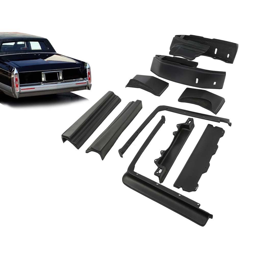 G-PLUS Bumper Fillers Compatible with Cadillac Deville 1980-1992/Fit for Cadillac Fleetwood 1980-1992/Fit Cadillac Brougham 1980-1992 Fiberglass Black Front and Rear 10PCS