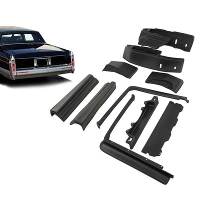 G-PLUS Bumper Fillers Compatible with Cadillac Deville 1980-1992/Fit for Cadillac Fleetwood 1980-1992/Fit Cadillac Brougham 1980-1992 Fiberglass Black Front and Rear 10PCS