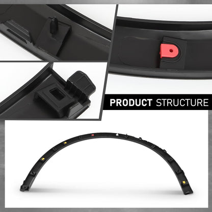 G-PLUS Front Left Fender Flare Wheel Arch Molding Trim, Compatible with Porsche Cayenne 2011-2018, Driver Side, 95855972720, 958-559-727-20, 958559727209B9