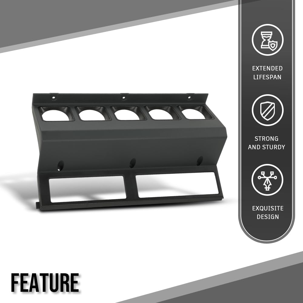 G-PLUS Center Gauge Radio Dash Bezel Trim Compatible with Jeep Wrangler YJ 1987-1995 Gray