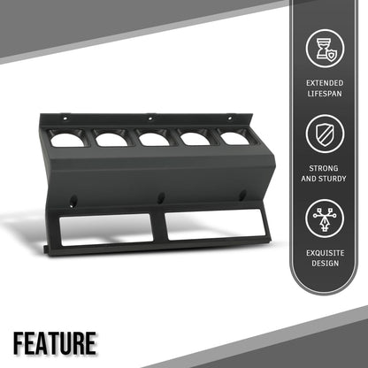 G-PLUS Center Gauge Radio Dash Bezel Trim Compatible with Jeep Wrangler YJ 1987-1995 Gray
