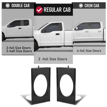 G-PLUS Behind Seat Speaker Brackets Compatible with Chevy GMC C10 Single Cab or Crew Cap Pickup 1973-1987, Fit 6×9 Speakers Black