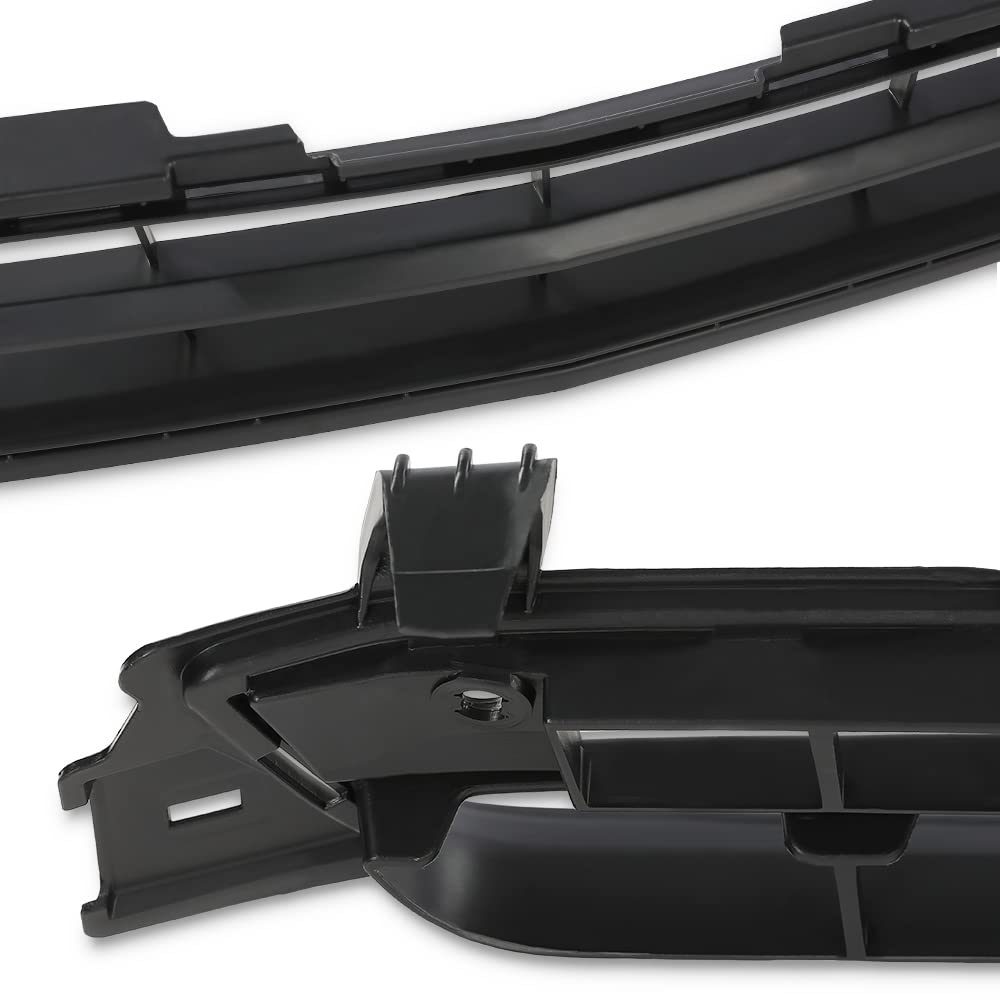 G-PLUS Front Bumper Grille Compatible with Chevy Malibu 2013 Textured Dark Gray Grill Plastic 22869137, GM1036149,