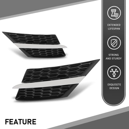 Black Front Bumper Hood Kidney Grille Grill