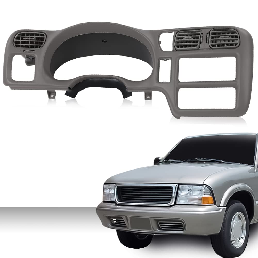 G-PLUS Dash Trim Bezel Cover Light Gray Compatible with Blazer Jimmy Sonoma S10 1998-2004 (Not Fit Double Din)