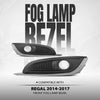 G-PLUS Front Side Fog Lamp Bezel Insert Set of 2pcs Compatible with Buick Regal 2014 2015 2016 2017 23142357, 23142358, GM1038275, GM1039275 Chrome Black