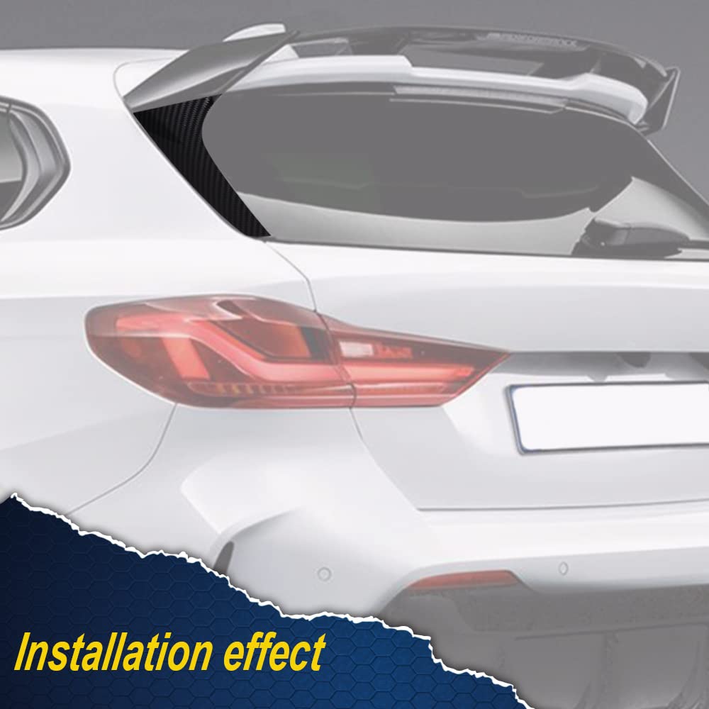 G-PLUS Rear Window Spoiler Side Wing Trim Cover Compatible with 2012-2018 BMW 3 Series Wagon F31 (Matte Black)