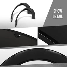 G-PLUS Fender Flares 4PCS for Honda Civic Accord Wide Body Black Additional Angle