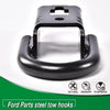 G-PLUS Tow Hook Parts Set Compatible with 2009-2021 F150 with Hardware Front Kit Pair (Black)