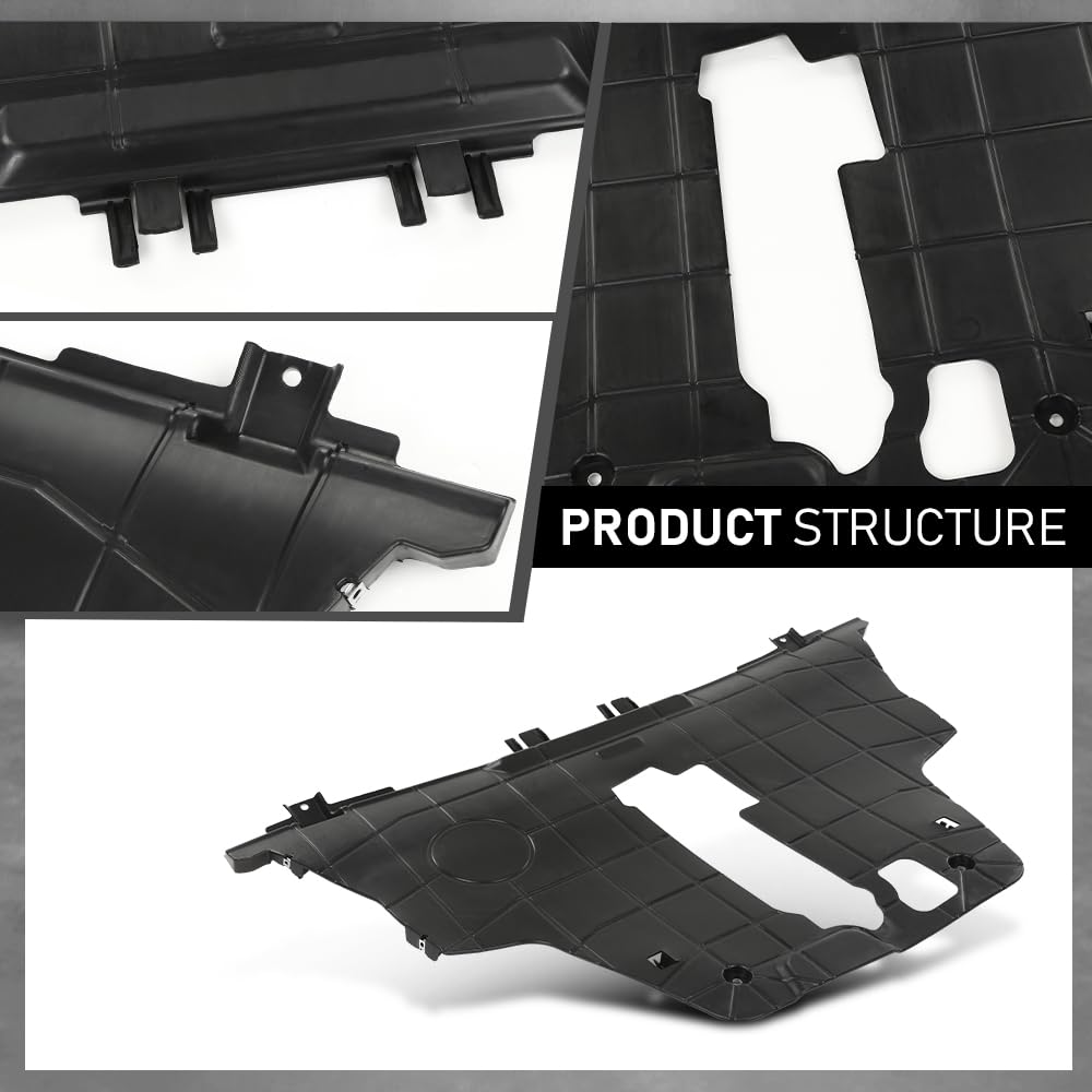 G-PLUS Lower Engine Splash Shield Under Guard Cover Compatible with Fiat 500X 2016-2018, Fit Jeep Renegade 2015-2018 CH1228133, 68420672AA, 68248089AA Black
