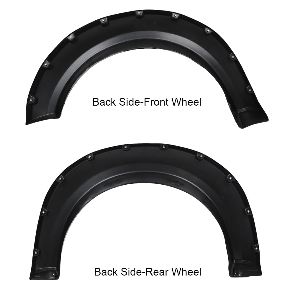 G-PLUS 4PCS Fender Flares Fit Ford F150 2009-2014 Styleside with 67.0"/ 78.8" / 97.4" Bed Models Only (Not Fit Platinum and Raptor Models) FO1269100 FO1268100, Textured Pocket-Riveted