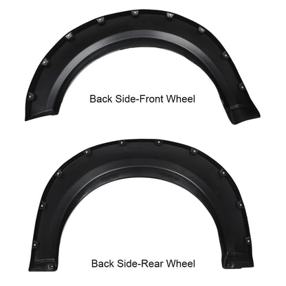 G-PLUS 4PCS Fender Flares Fit Ford F150 2009-2014 Styleside with 67.0"/ 78.8" / 97.4" Bed Models Only (Not Fit Platinum and Raptor Models) FO1269100 FO1268100, Textured Pocket-Riveted