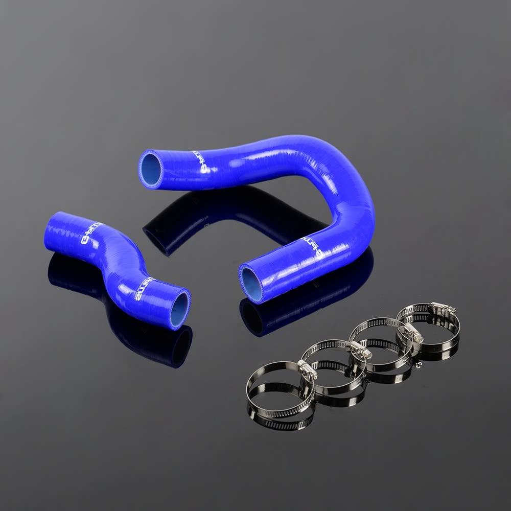 G-PLUS Silicone Coolant Radiator Hose Kit Clamps Compatible With 1968-1973 NISSAN DATSUN 510 KA24-DE Blue