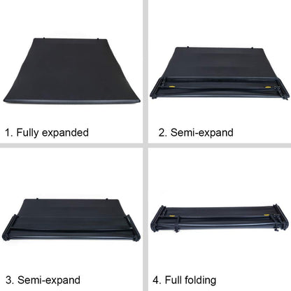 G-PLUS T4 Four-Fold Soft 5.8Ft Truck Tonneau Cover Replacement for 2007-2013 Chevy Silverado/GMC Sierra,Extra Short Bed 5'8" Black