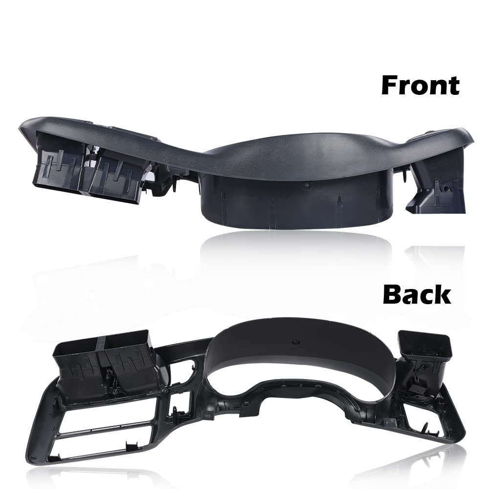 G-PLUS Dash Trim Bezel Cover Dark Gray Compatible with Chevy Blazer S10 GMC Jimmy S15 Sonoma 1998 1999 2000 2001 2002 2003 2004 (Not Fit Double Din)