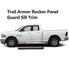 G-PLUS Trail Armor Rocker Panel Cover Guard Sill Trim Compatible With Chevy Silverado/Fit GMC Sierra Crew Cab 2001 2002 2003 2004 2005 2006 Matte Black Textured Finish L2214067 14067