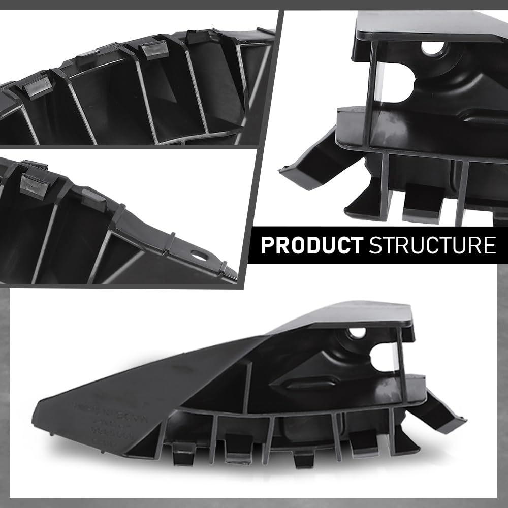G-PLUS Front Bumper Fender Bracket Left & Right Side Compatible with Tesla Model S 2012-2021 109549500A, 109549600A, 1095495-00-A, 1095496-00-A Black