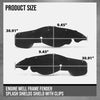 G-PLUS Engine Well Frame Fender Splash Shields Shield w/Clips Compatible with Ford Ranger 1998-2006 Black