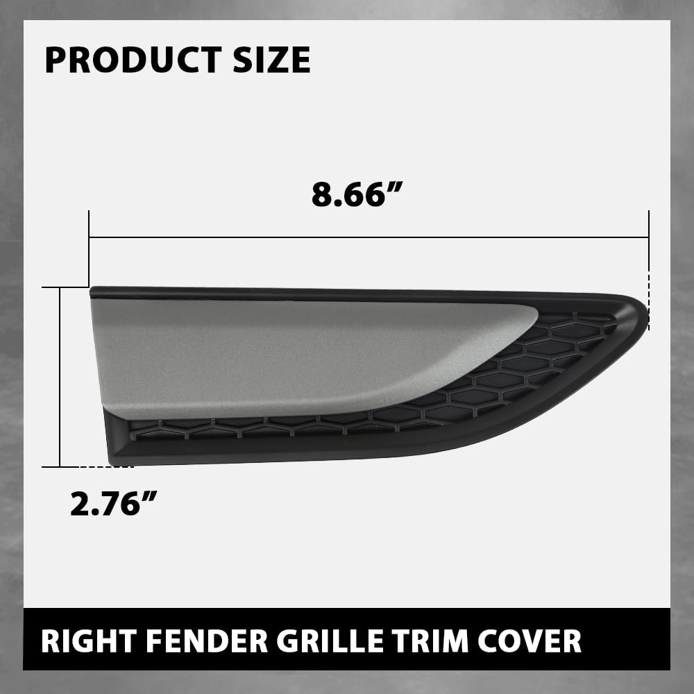 G-PLUS Right Fender Grille Trim Cover Compatible with Discovery Sport 2015-2016 LR058534
