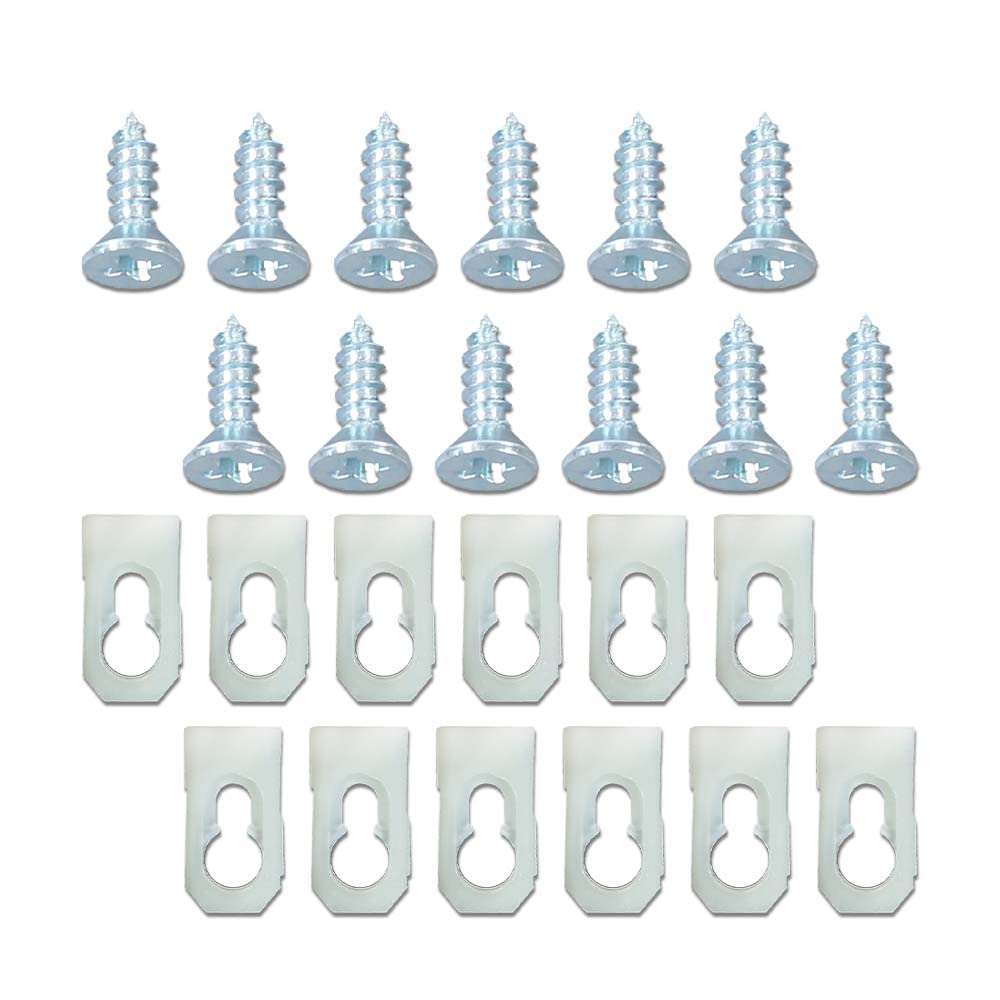 G-PLUS GM Body Side Belt Fender Compatible with Most Models Door Quarter Vinyl Top Molding Trim Clips & Studs A Set of 12 Clips