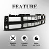 G-PLUS Front Bumper Grille Grill Black Compatible with Chevy Silverado Blazer C/K 1500 2500 3500 Suburban Tahoe 1994-2000 For Models with Composite Headlights 15981092 GM1200239