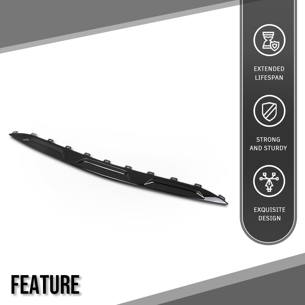 G-PLUS Front Bumper Lower Molding Trim Compatible with Benz W167 GLE-Class GLE350 GLE450 GLE580 2020-2022 A1678857003, 1678857003 Glossy Black
