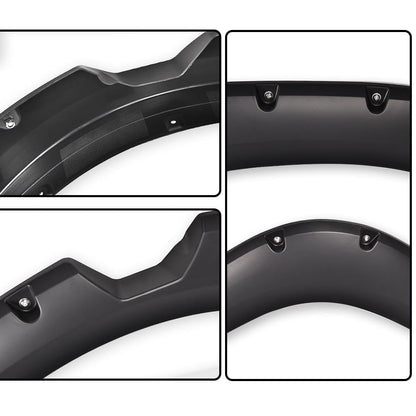 G-PLUS Fender Flares Compatible with Nissan Titan 2004-2015 w/o Bedside Lockbox, Front & Rear Wheel Cover Protector Vent Trim Smooth Pocket Riveted