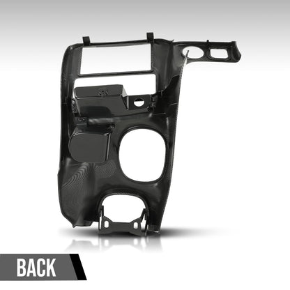 G-PLUS Double Din Radio Center Dash Bezel Kit, Compatible with Chevy Corvette C5 1997 1998 1999 2000 2001 2002 2003 2004 Carbon Fiber Black 10407815