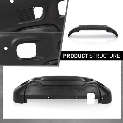 G-PLUS Rear Bumper Cover Compatible with Jeep Renegade 2015-2023, Fit Models w/Park Assist Sensor Holes Only, CH1100A16, 187-01718E, Primed Black