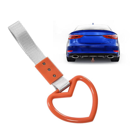 G-PLUS JDM Tsurikawa Ring Heart Subway Train Bus Car Handle Hand Straps Drift Charm,Rear Bumper Warning Ring (Orange)
