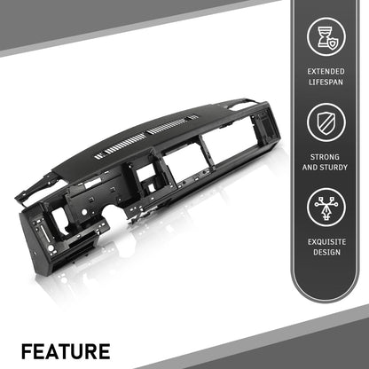 G-PLUS Dash Dashboard Core Compatible with 1988-1994 Chevy & GMC Truck Fit 1992 1993 1994 Chevy Blazer GMC Yukon Suburban Black ABS