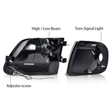 G-PLUS LED DRL Strip Headlights for Ford Expedition F150 F250 Clear Chrome Product Image