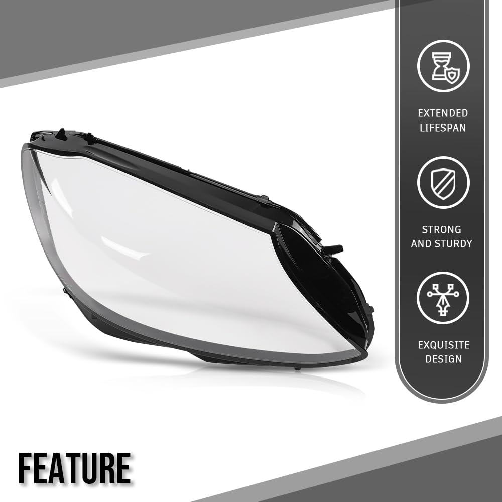 G-PLUS Headlight Lens Cover Compatible with Benz C-Class W205 2019-2020 Right Side Front Headlamp Lens Cover Clear