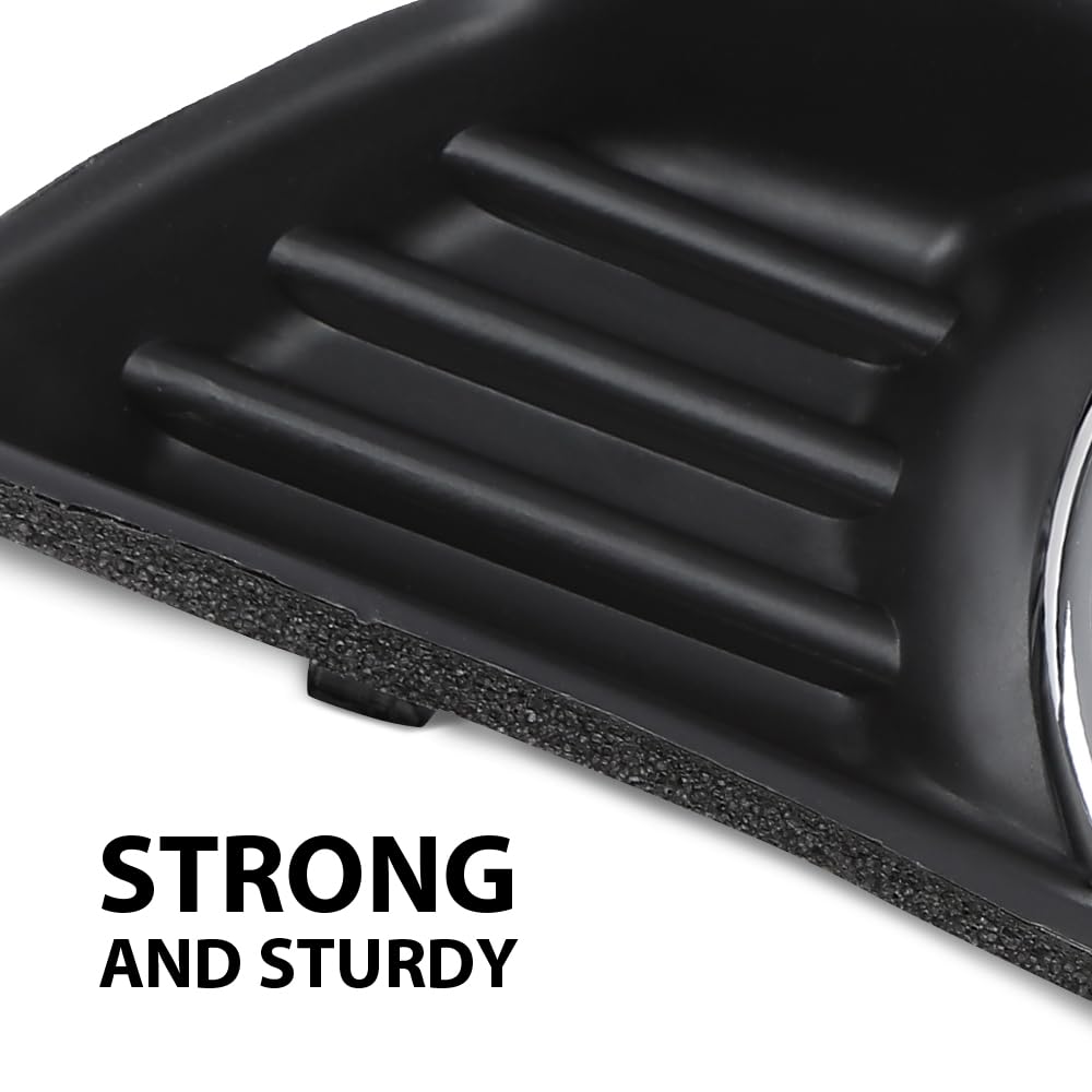 G-PLUS Black Front Bumper Fog Lights Covers Trim 2Pcs Compatible with Toyota Camry XLE 2007 2008 2009 5212706040, 5212806040, TO2598101, TO2599101 Fog Lamp Accessories Black