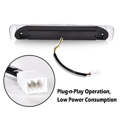G-PLUS LED Third Brake Light Compatible with Dodge Ram 1500 2002-2008, Fit Dodge Ram 2500 3500 2003-2009 3rd Brake Cargo Light, Clear Lens Chrome Housing, 5072594AB