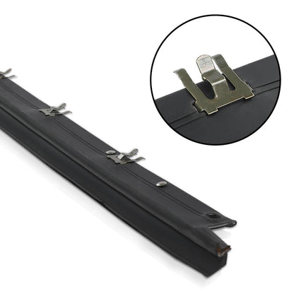 G-PLUS Window Felt Sweeps Weatherstrip Pair w/Rivets Belt Outer Compatible with Chevy Corvette C4 (Coupe and Convertible) 1984-1996