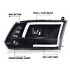 G-PLUS LED DRL Headlights Fit Dodge Ram 1500 2500 3500 2009-2012(New Body), Not Fit Dual Beam, Clear Lens Black Housing Clear Reflector Bumper Headlamps, faros delanteros Assembly
