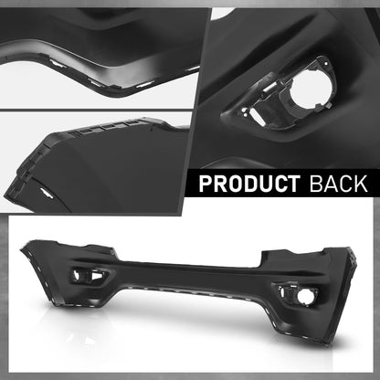 G-PLUS Bumper Cover Fascia Front Upper Compatible with Jeep Grand Cherokee 2016-2022,Fit Models without Park Assist System, With Tow Hook Holes