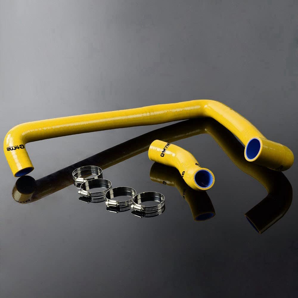 G-PLUS Silicone Radiator Hose Kit Compatible With Nissan 300ZX Z32 Fairlady VG30DET 1989-2000,Yellow