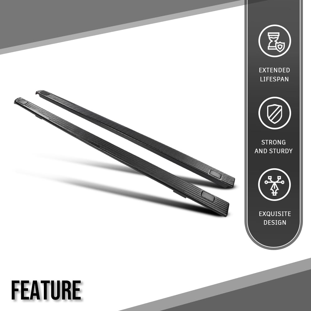 G-PLUS Side Rail Molding Covers Compatible with Ford F250 F350 F450 F550 Super Duty 2002-2016 Fit Models with 6 3/4 FT Truck Bed 2C3Z99291A40BAA 2C3Z99291A41BAA Black