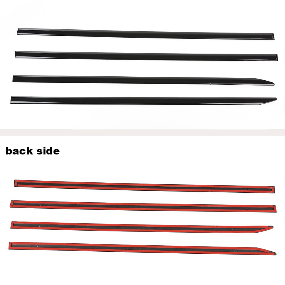 G-PLUS Chrome ABS Body Side Moldings Trim 4pcs Fit Dodge RAM 1500 2019-2021 Crew Cab Door Molding Trim Kit Strips Universal Door Protector Automotive Molding Trim