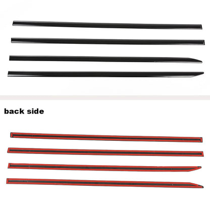 G-PLUS Chrome ABS Body Side Moldings Trim 4pcs Fit Dodge RAM 1500 2019-2021 Crew Cab Door Molding Trim Kit Strips Universal Door Protector Automotive Molding Trim